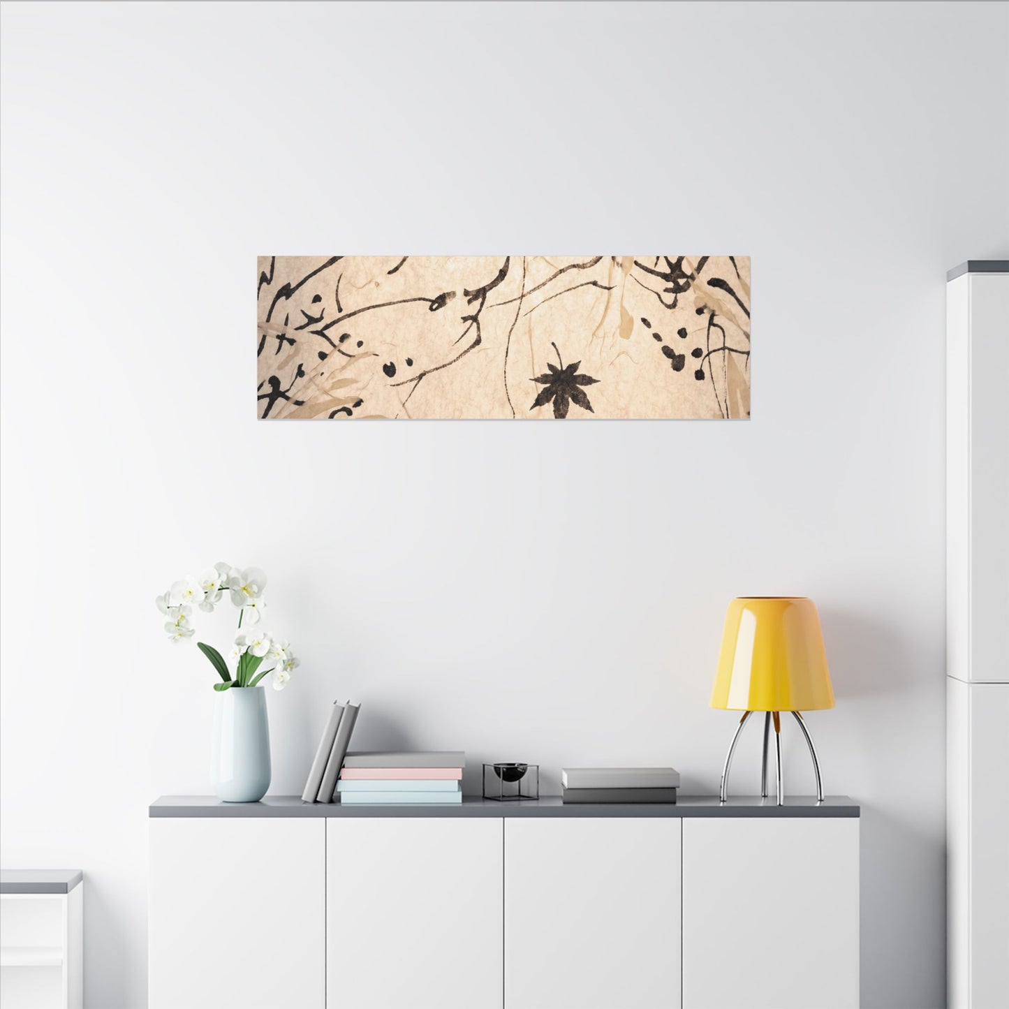 Golden Hour Shoji Screen Canvas Art - Japandi Fukinsei