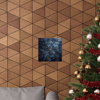 Shibui Cracked Earth Wall Art Print - Kintsugi Broken Beauty