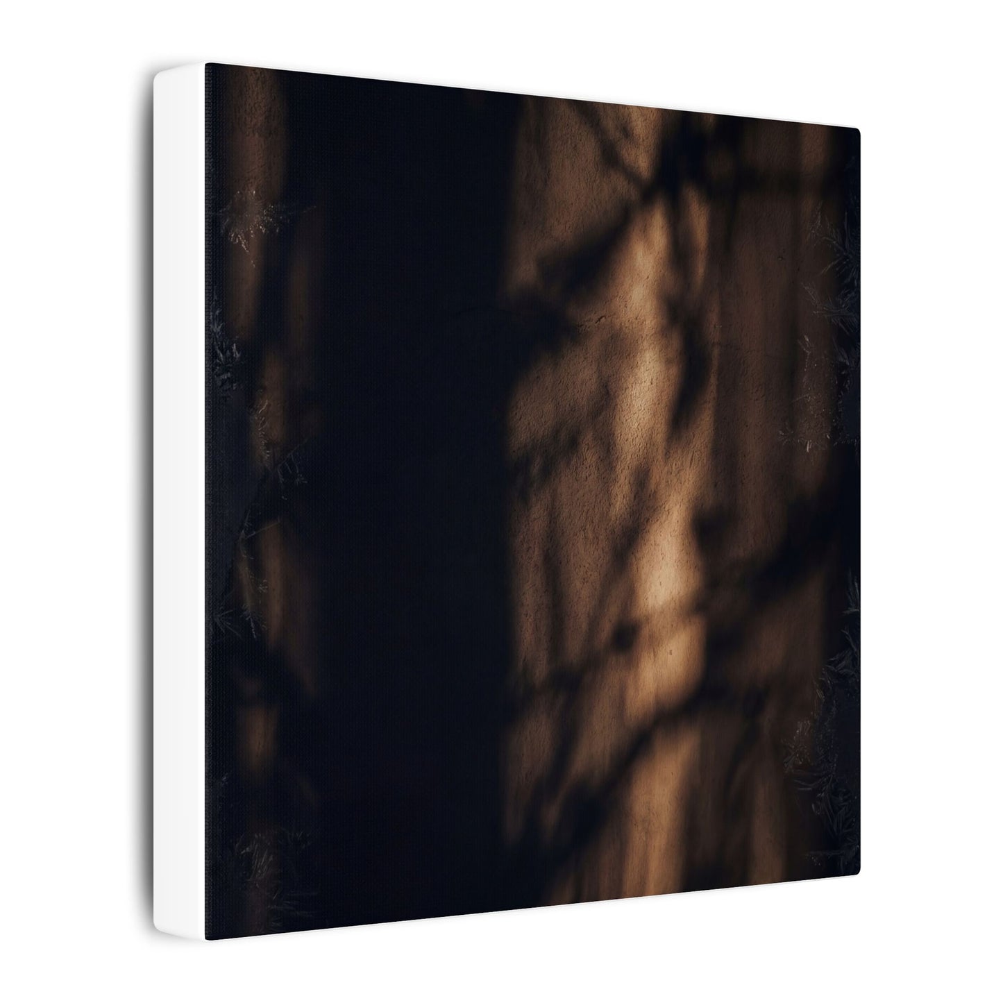 Winter Shadow Play Moody Minimal Canvas Art | Luxurious Decor