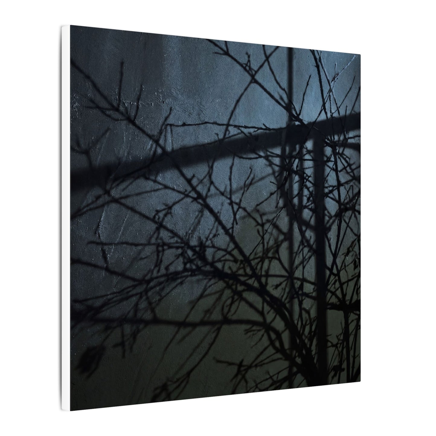 Moonlight Shadow Play Canvas Art - Dark Japandi Shibui