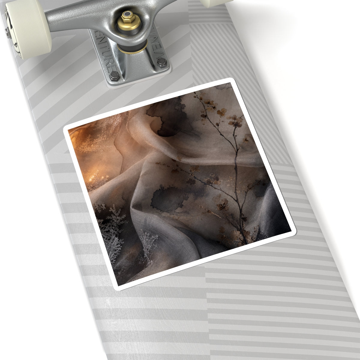 Candlelight Silk Drape Sticker - Japandi Kanso