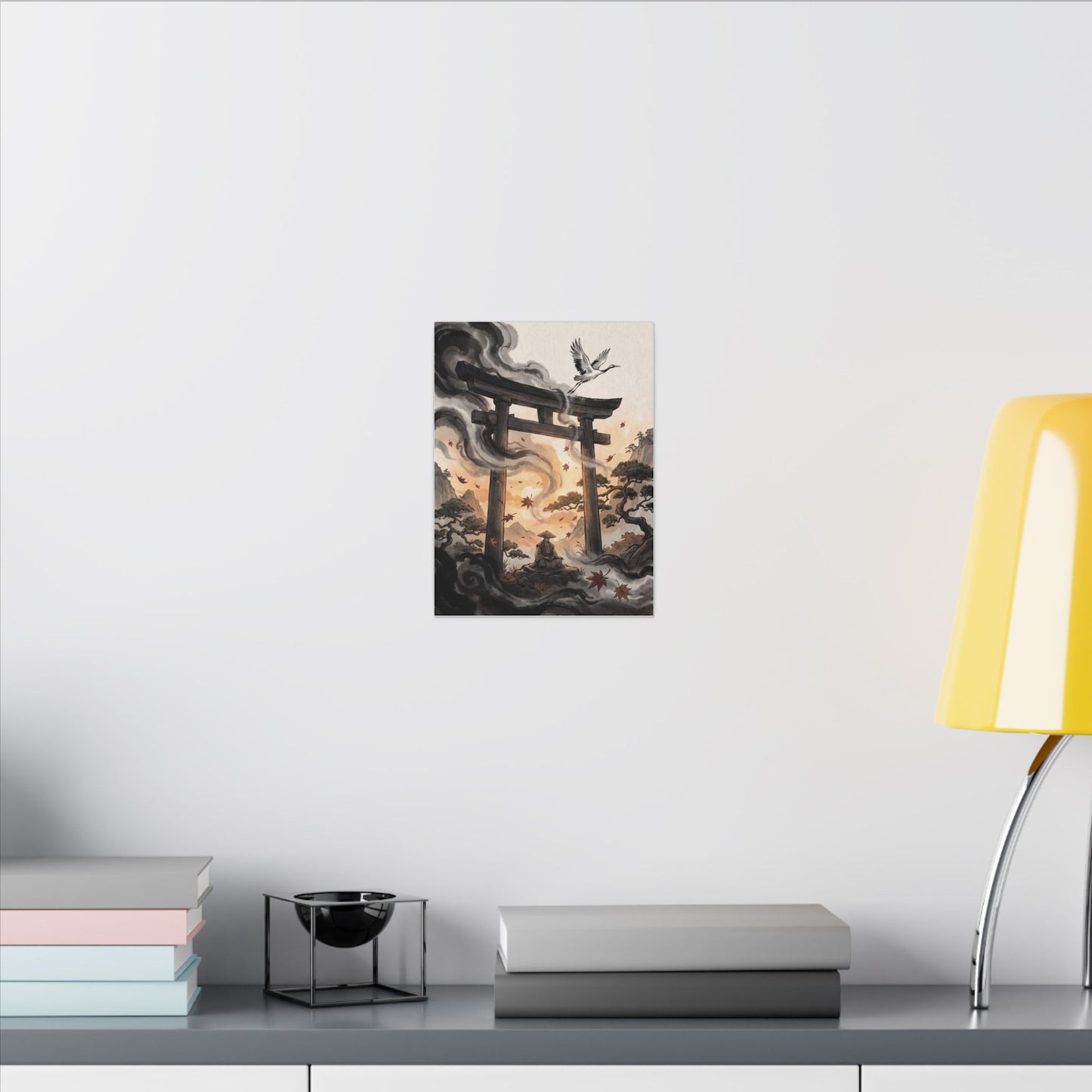 Torii Gate Ukiyo E Inspired Canvas Art | Serene Zen Art