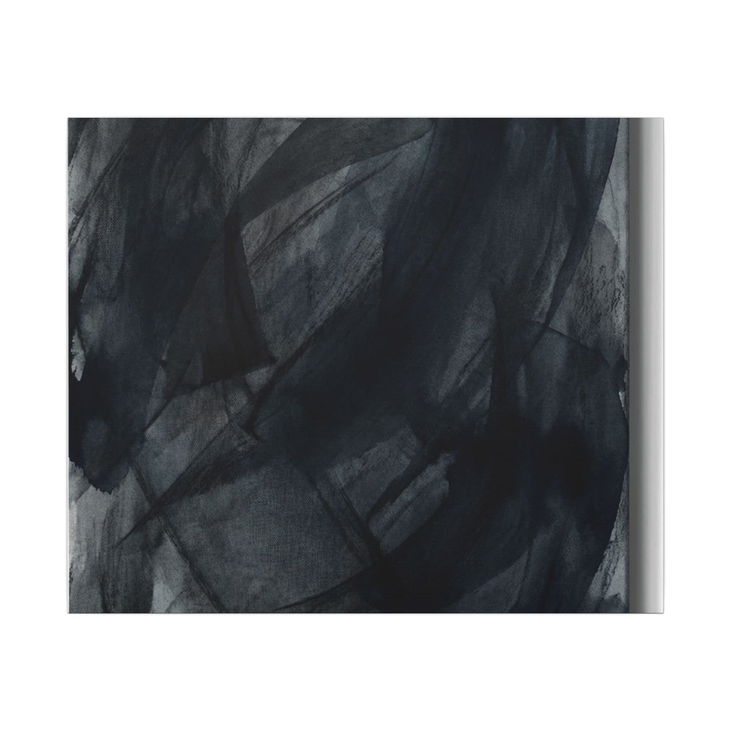 Deep Tones Dark Japandi Charcoal Canvas Art