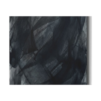 Deep Tones Dark Japandi Charcoal Canvas Art