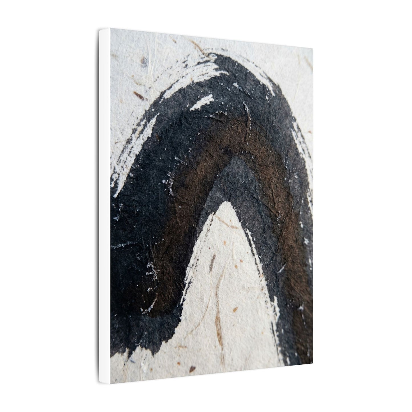 Moody Ink Brushstroke Canvas Art - Moody Minimal Dark Japandi
