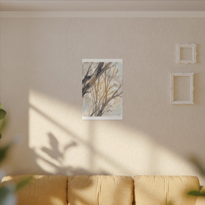 Ma Shadow Play Canvas Art - Japandi Watercolor