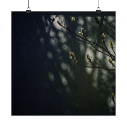 Shoji Screen Wall Art Print | Spring Dark Japandi Moody Minimal Art