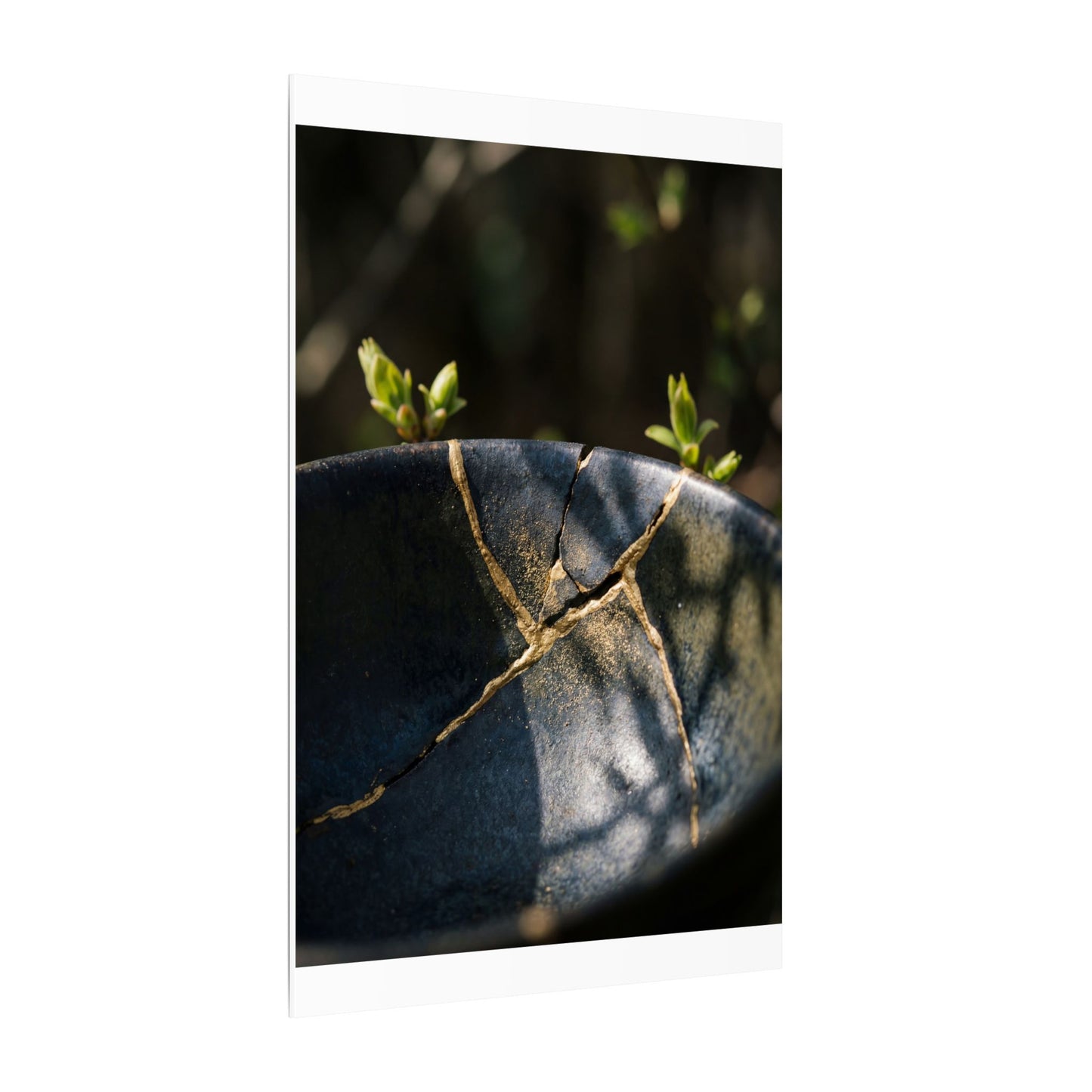 Seijaku Broken Pottery Canvas Art - Dark Japandi Shadow Zen