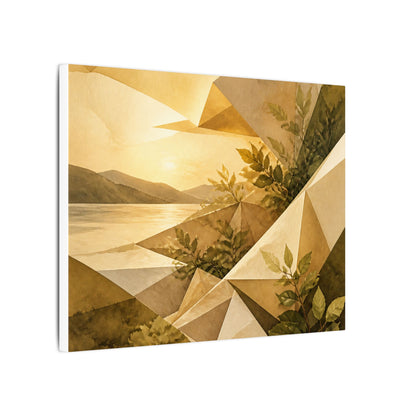 Golden Hour Paper Fold Canvas Art - Japandi Ma