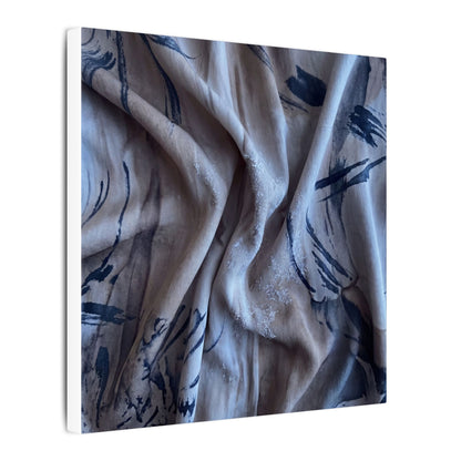 Silk Drape Winter Canvas Art | Japandi Earthy Design