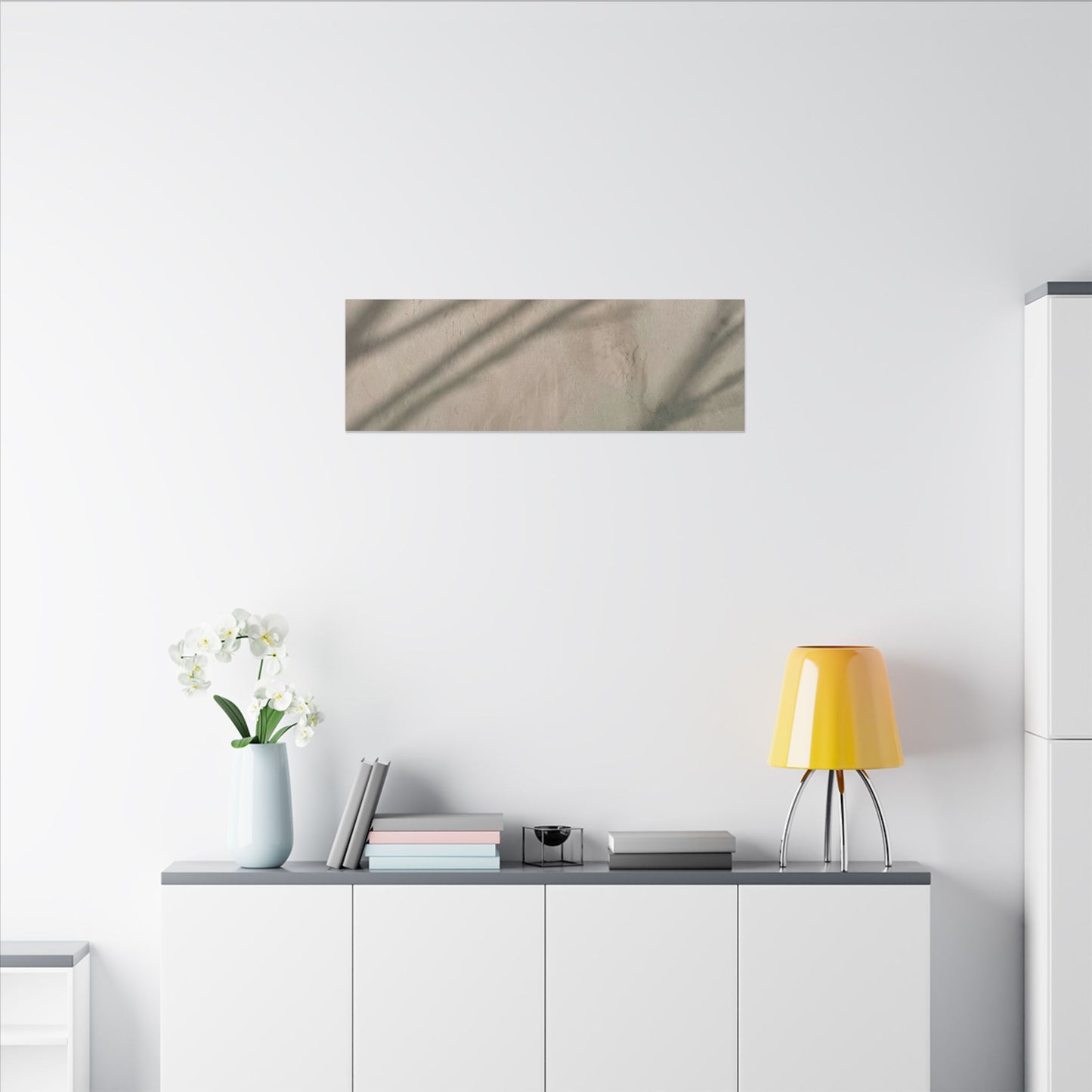 Shadow Play Japanese Pattern Canvas Art | Warm Japandi Art