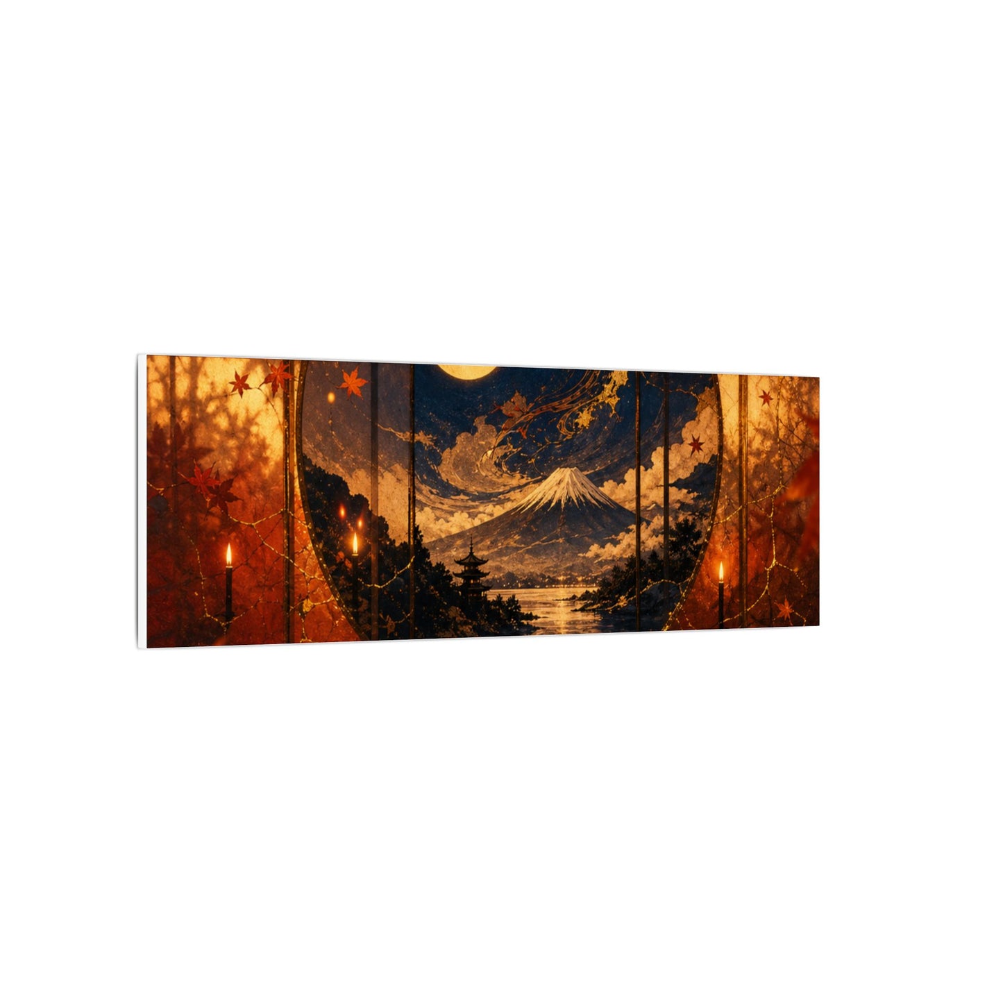 Beautiful Shoji Screen Canvas Art - Gold Vein Kintsugi
