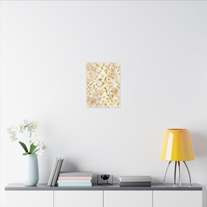 Spring Dried Flowers Watercolor Canvas Art | Earthy Decor