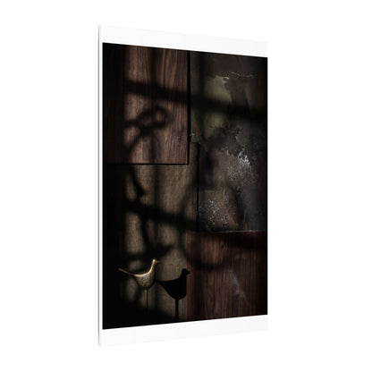 Dark Japandi Shadow Play in Candlelight | Dark Texture Canvas Art