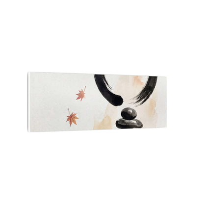 River Stones Canvas Art | Autumn Zen Enso Art