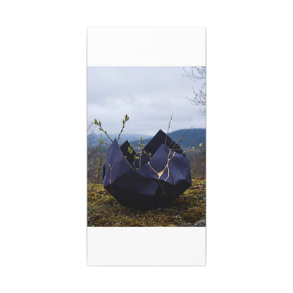 Paper Fold Canvas Art | Spring Kintsugi Gold Repair Art