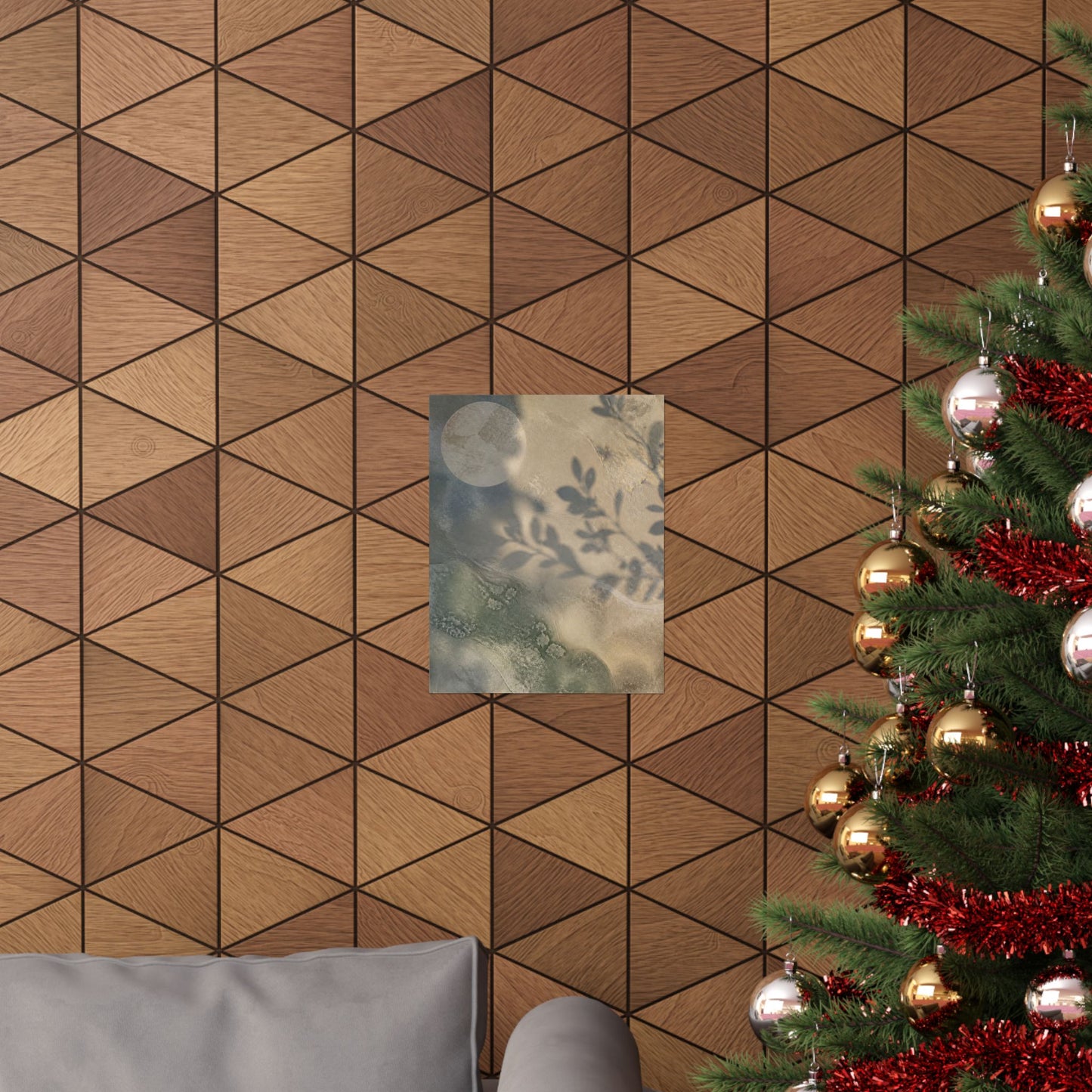 Winter Shadow Play Texture Wall Art Print | Cozy Decor