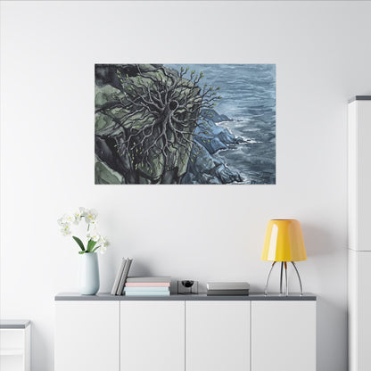 Pine Tree Spring Canvas Art | Japandi Neutral Design