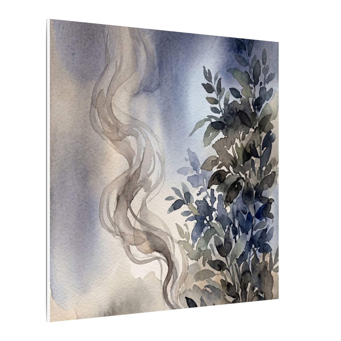 Incense Smoke Summer Canvas Art | Japandi Cozy Design