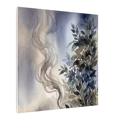 Incense Smoke Summer Canvas Art | Japandi Cozy Design