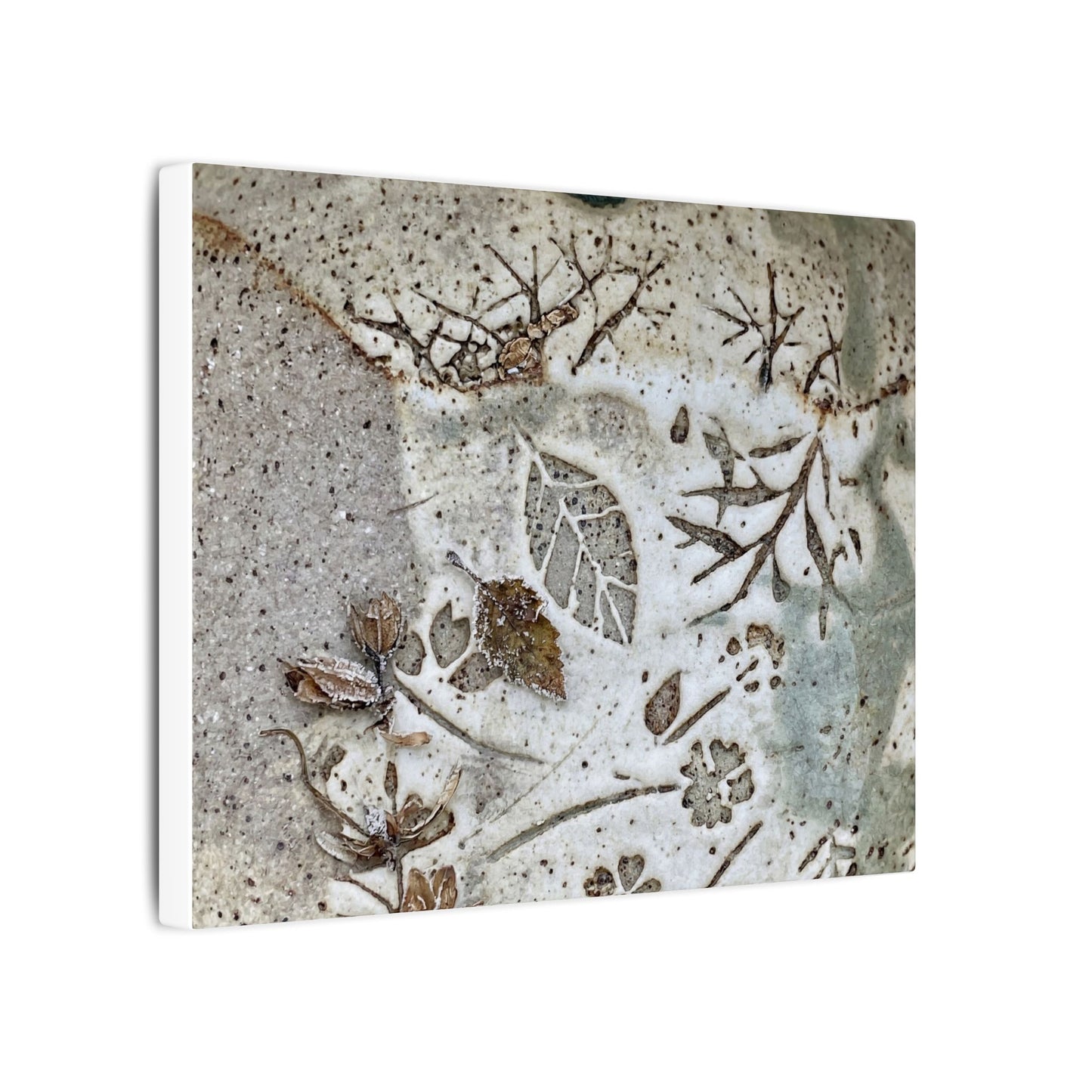 Ceramic Bowl Winter Canvas Art | Japandi Earthy Design