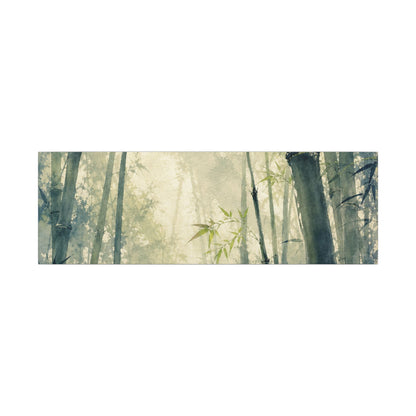 Bamboo Grove Spring Canvas Art | Zen Serene Design