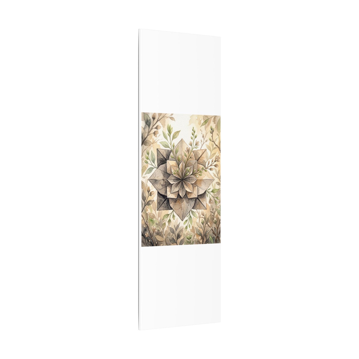 Warm Paper Fold Canvas Art - Watercolor Japandi