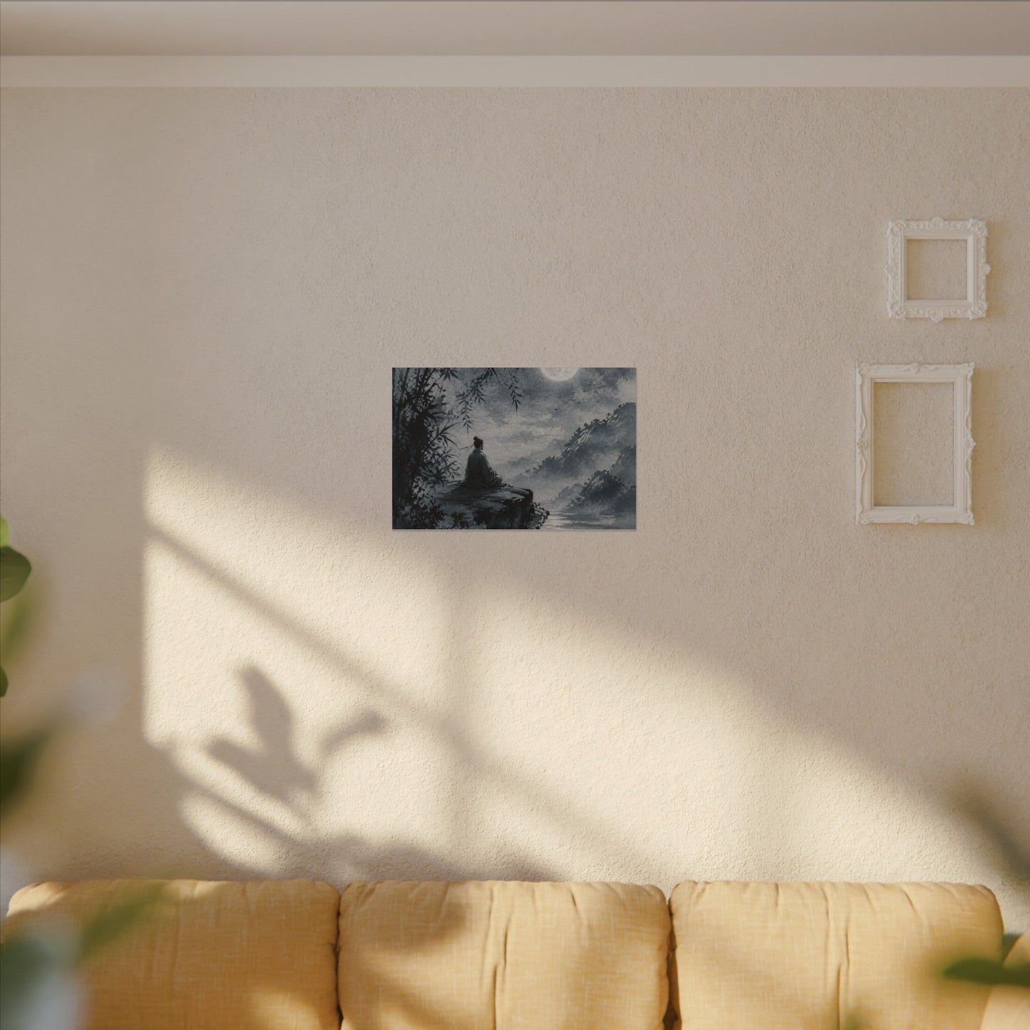 Ink Brushstroke Sumi E Canvas Art | Serene Zen Art