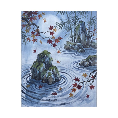Rock Garden Autumn Canvas Art | Zen Tranquil Design