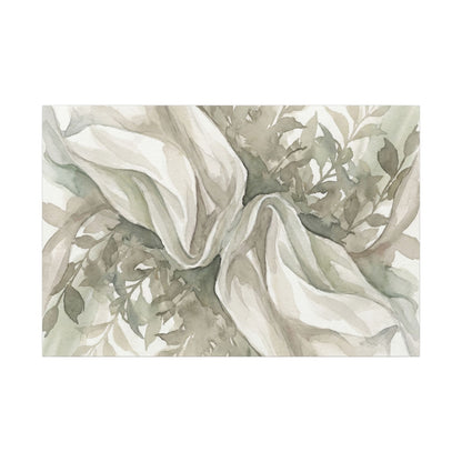 Summer Silk Drape Watercolor Canvas Art | Cozy Decor Art Print