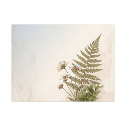 Winter Moss Close Up Herbarium Canvas Art | Enchanting Decor