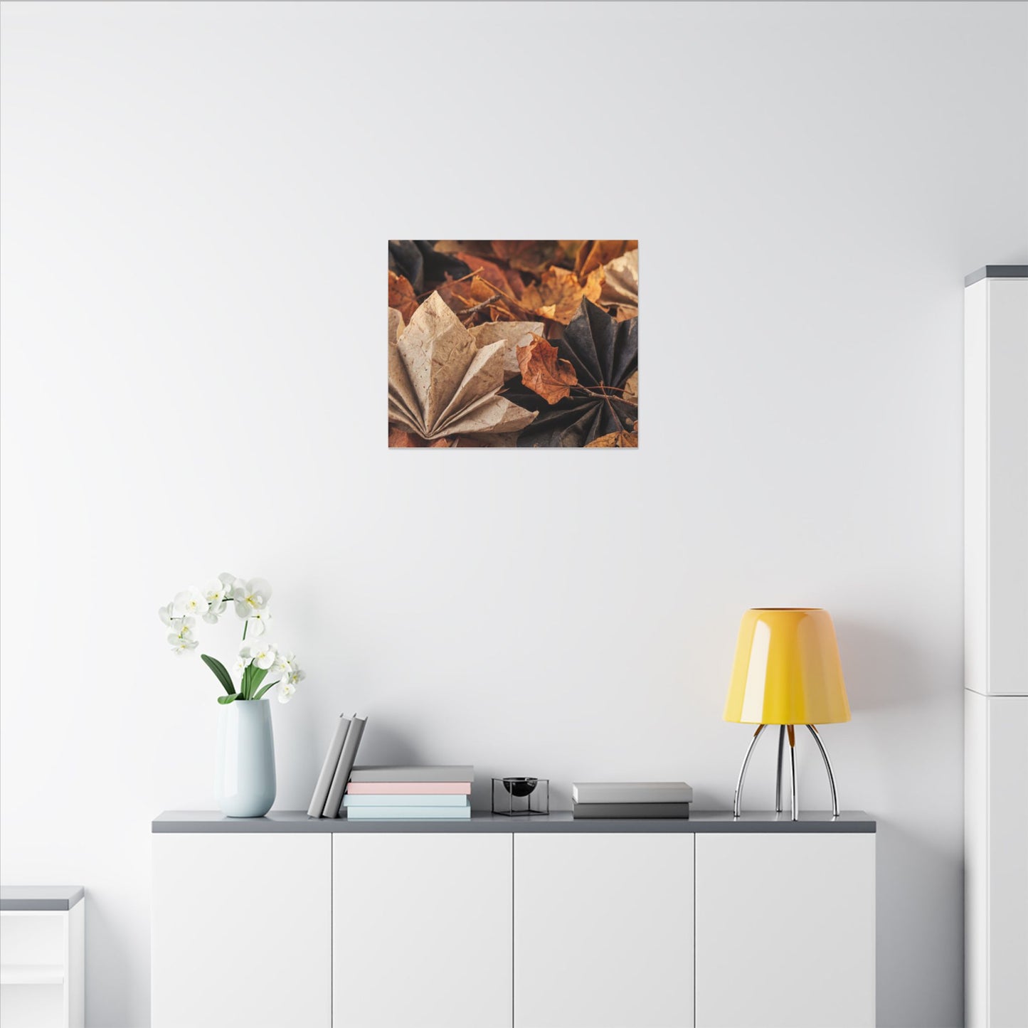Paper Fold Texture Canvas Art | Elegant Japandi Art