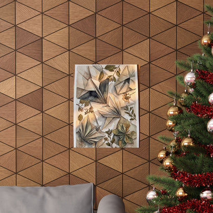 Cozy Paper Fold Wall Art Print - Watercolor Japandi