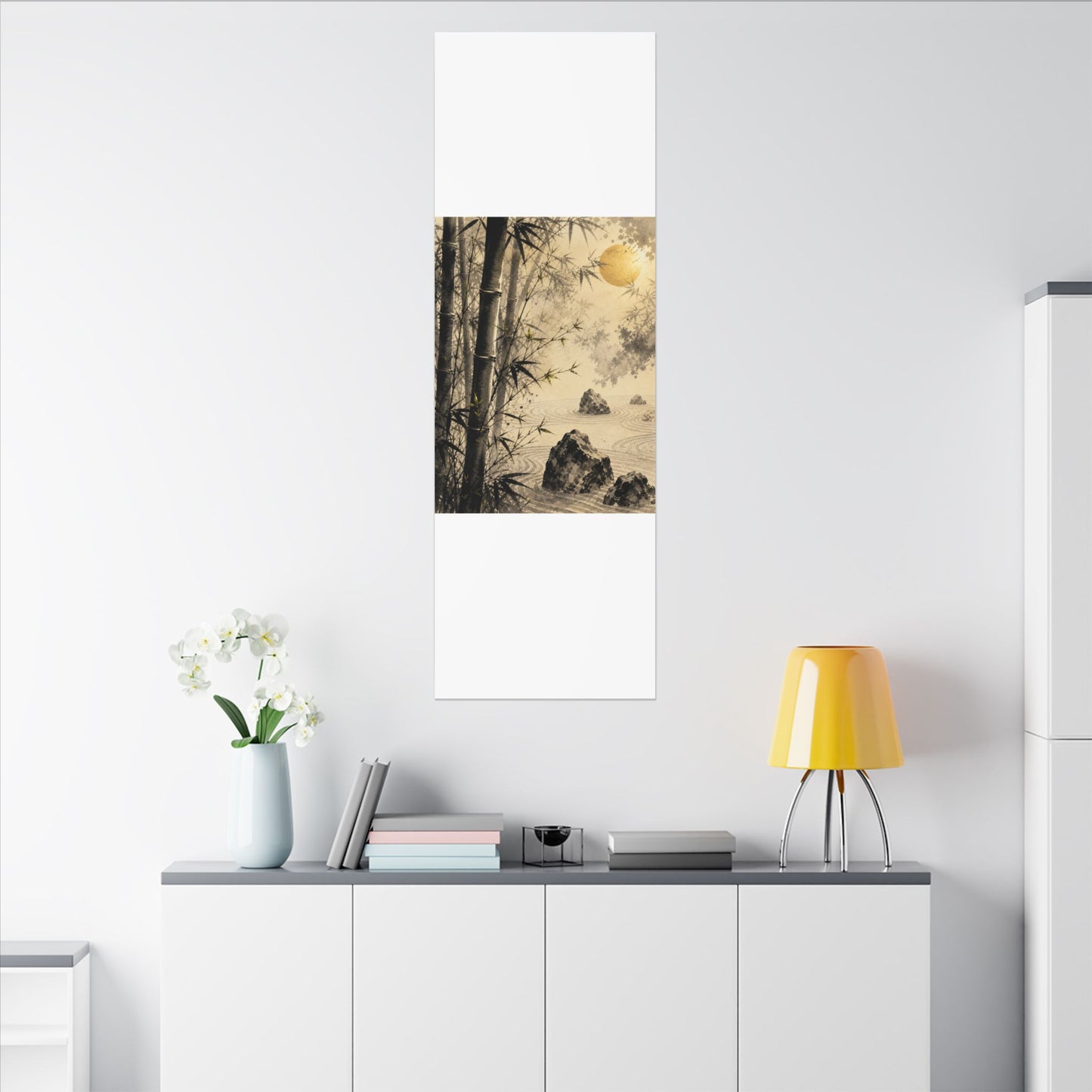 Peaceful Bamboo Grove Canvas Art - Karesansui Zen