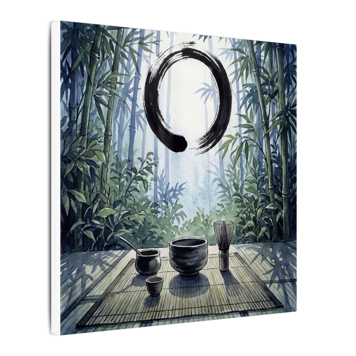 Seijaku Tea Ceremony Canvas Art - Zen Enso
