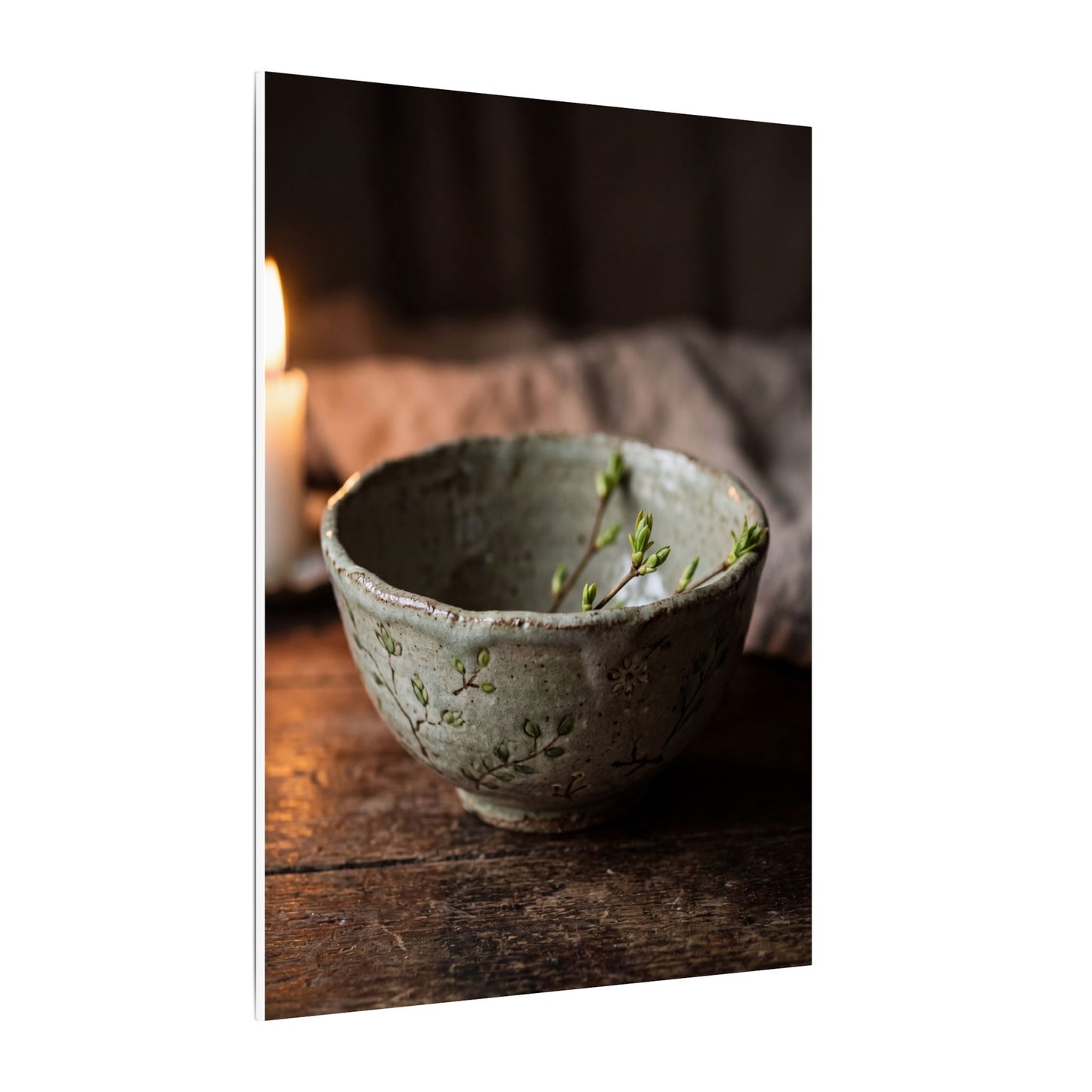Ceramic Bowl Spring Canvas Art | Japandi Neutral Design