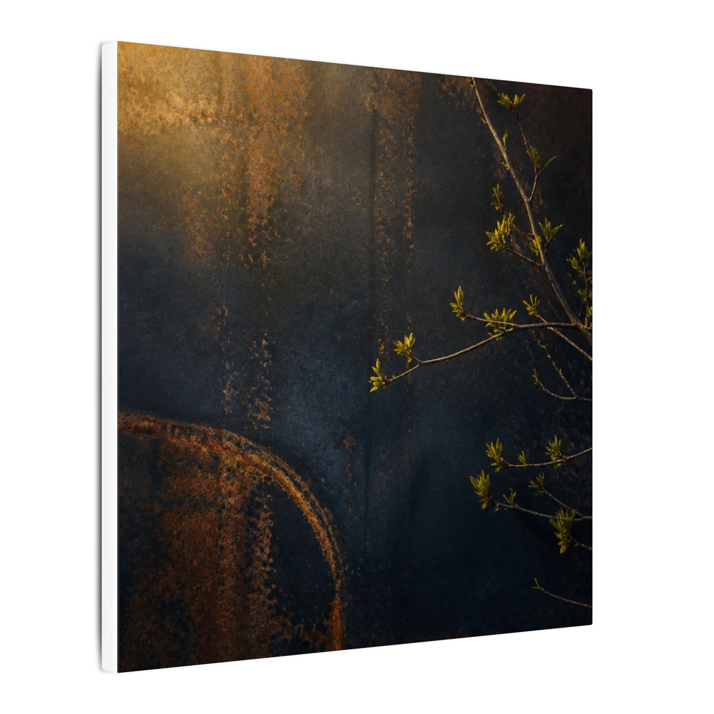 Spring Rust Patina Dark Texture Canvas Art | Moody Decor