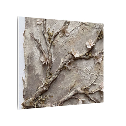 Summer Cherry Blossom Texture Canvas Art | Earthy Decor