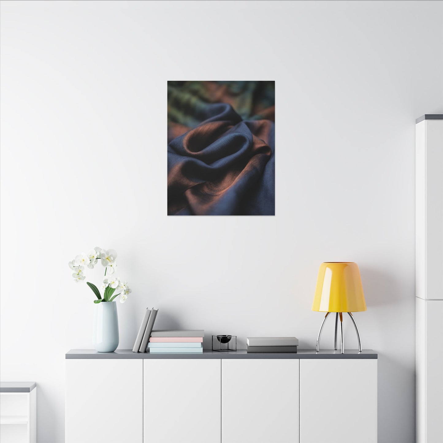 Summer Silk Drape Shadow Zen Canvas Art | Sophisticated Decor