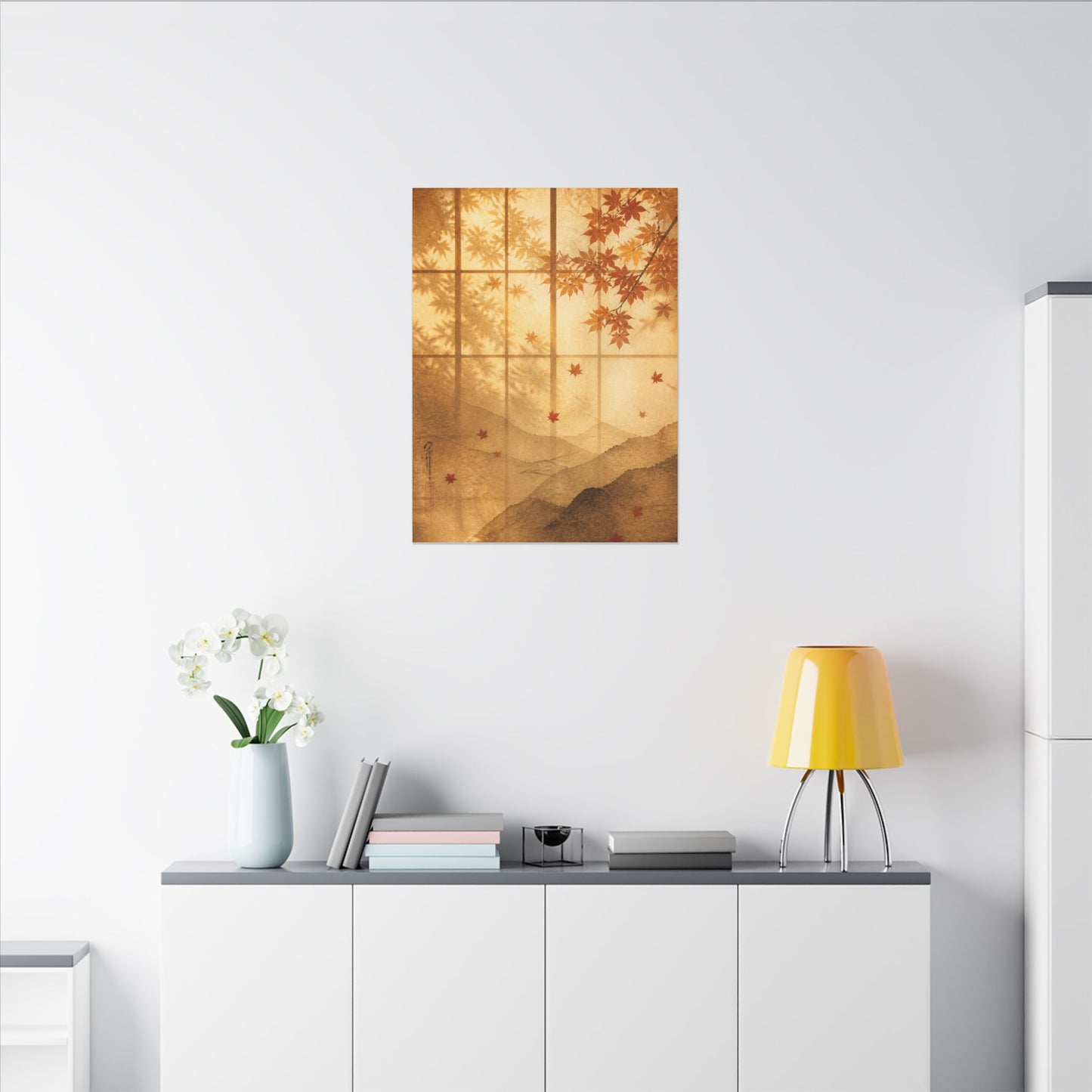 Shoji Screen Texture Canvas Art | Earthy Japandi Art