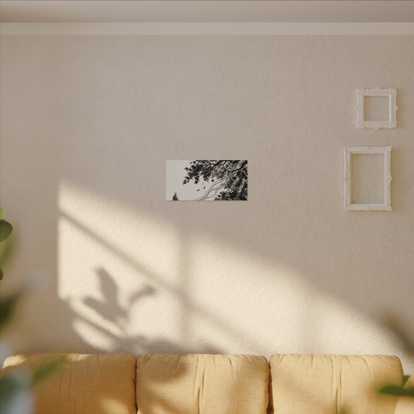 Serene Incense Smoke Canvas Art - Ukiyo E Inspired Zen