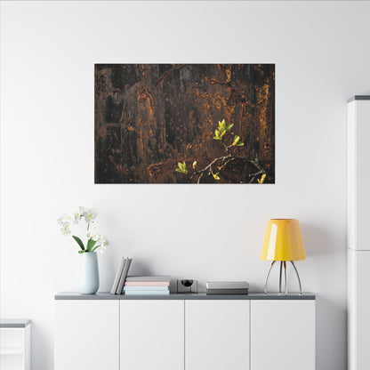 Golden Hour Rust Patina Canvas Art - Dark Japandi Fukinsei