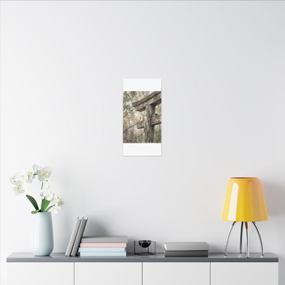 Torii Gate Spring Canvas Art | Japandi Neutral Design