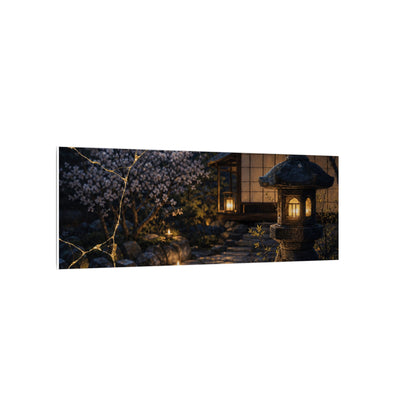Seijaku Moonlit Garden Canvas Art - Kintsugi Gold Vein