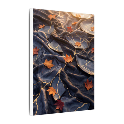 Golden Hour Silk Drape Canvas Art - Kintsugi Shibui