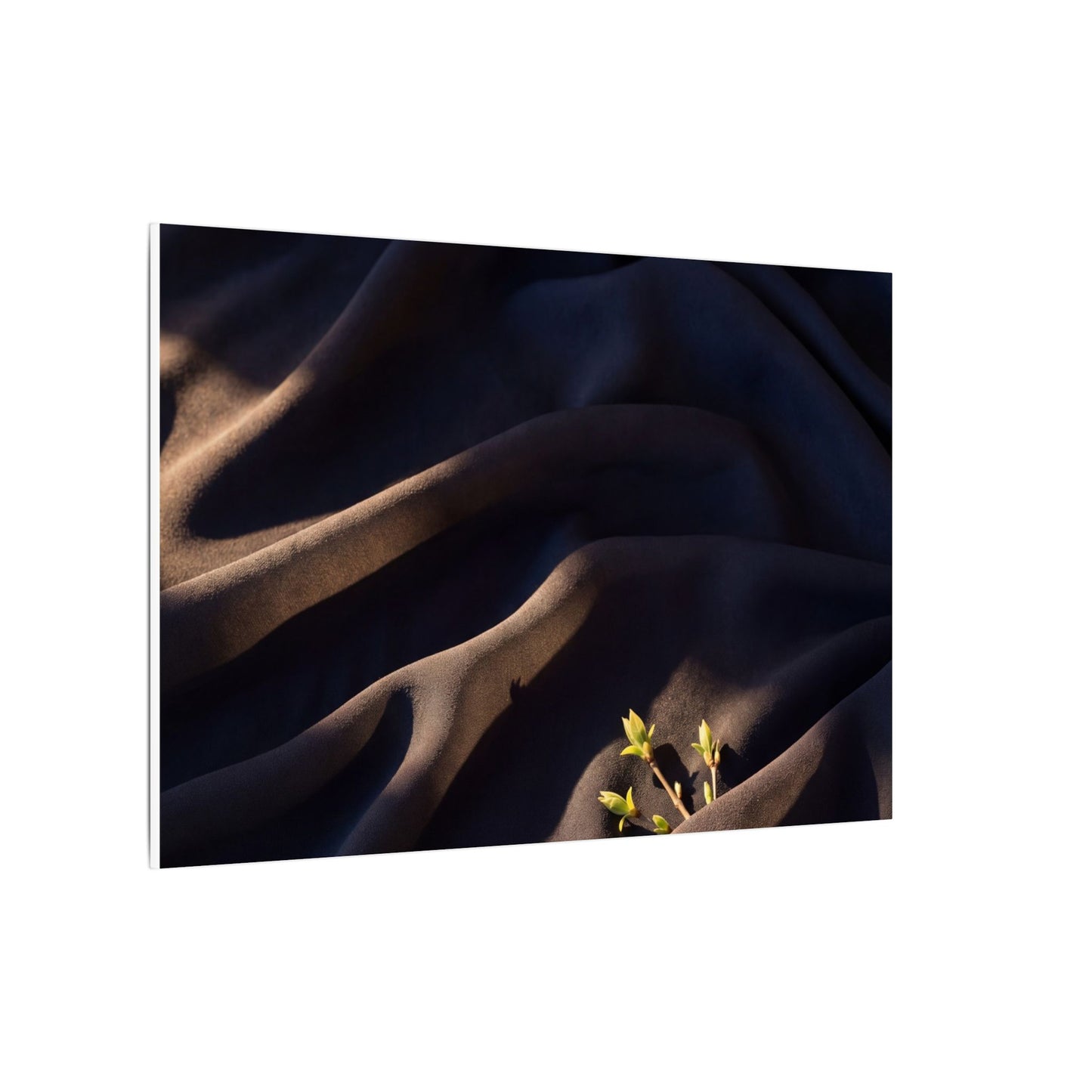 Silk Drape Shadow Zen Canvas Art | Luxurious Dark Japandi Art