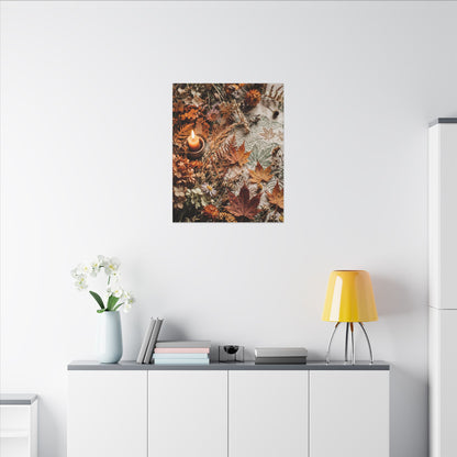Candlelight Dried Flowers Canvas Art - Japandi Seijaku