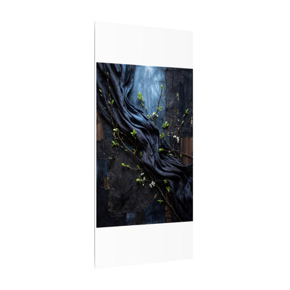 Spring Silk Drape Dark Texture Canvas Art | Atmospheric Decor