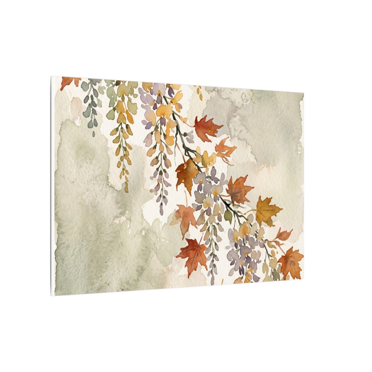 Ma Wisteria Canvas Art - Japandi Watercolor
