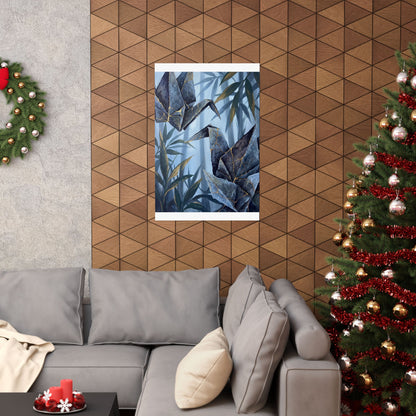 Summer Paper Fold Crackle Gold Wall Art Print | Philosophical Decor